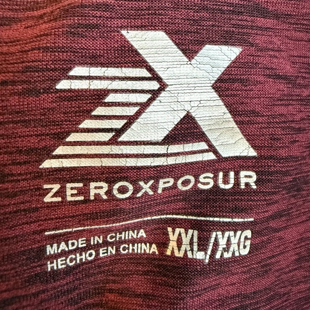 ZeroXposur 1/4 Zip Pullover Jacket Men's XXL Maroon Quick Dry Performance Wear - Picture 10 of 12